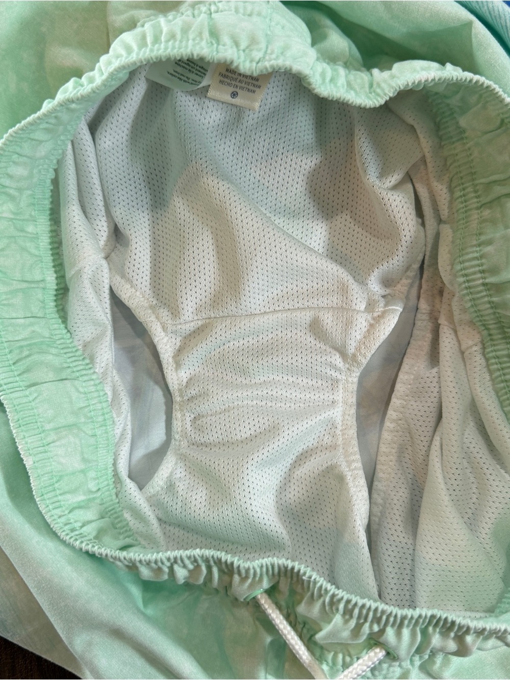 OshKosh Bgosh Mint Green Tropical Print Swim Trunks Sz 12/12A - Picture 6 of 8
